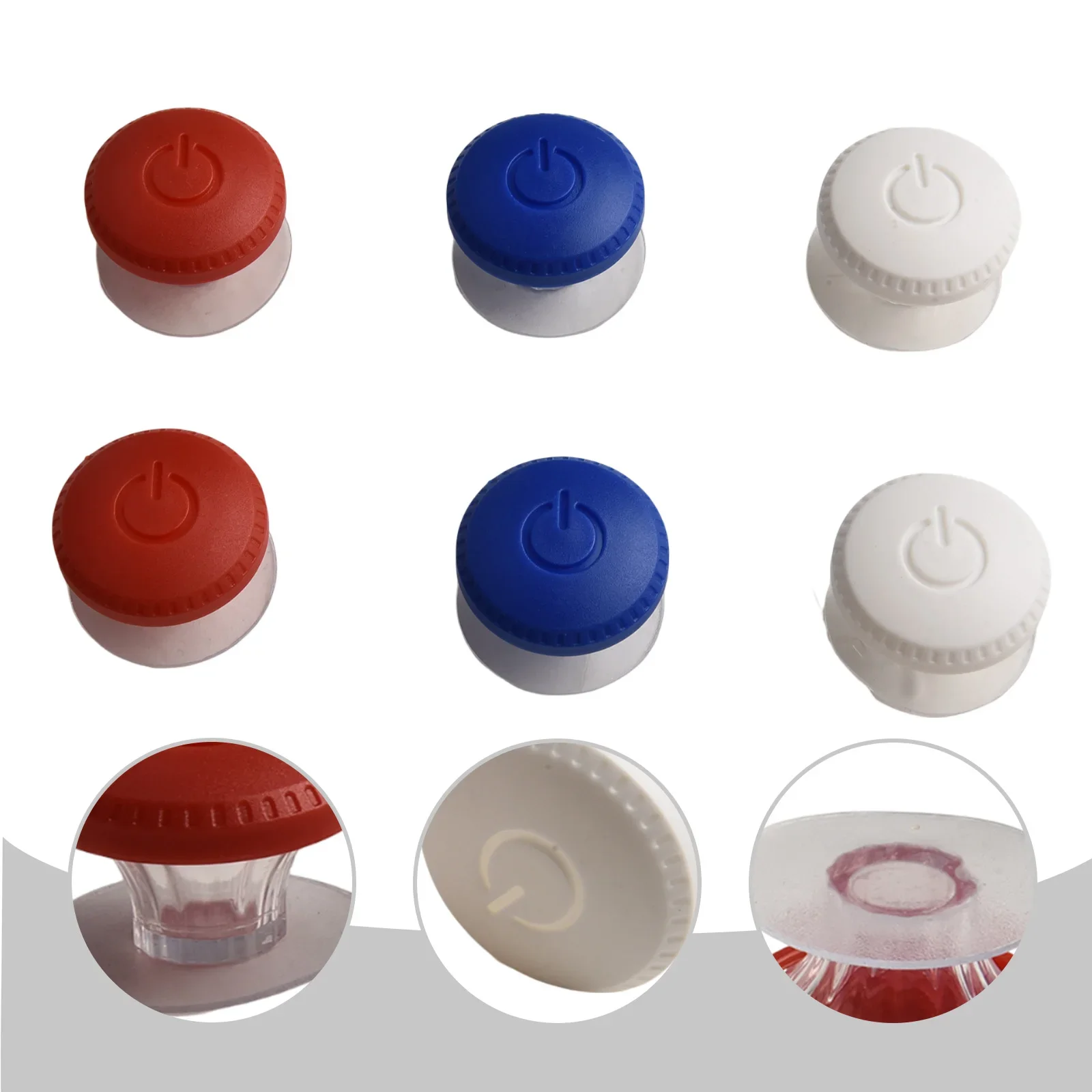 

6 PCS Toilet Flush Button Round Toilet Tank Button Top Push Button Flush Switch Extension Press Flush Toilet Button
