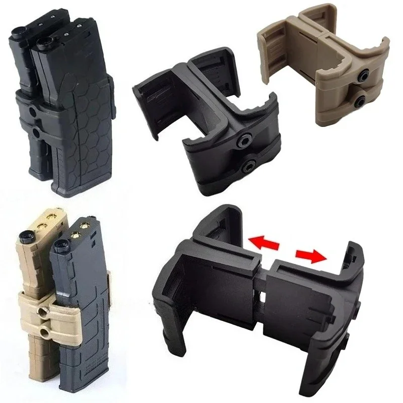 Universal Clip Rifle Dual Parallel Magazine for AK AR15 M4 Mag595 Airsoft Link Round Cartridge Speed Loader Gun Accessories