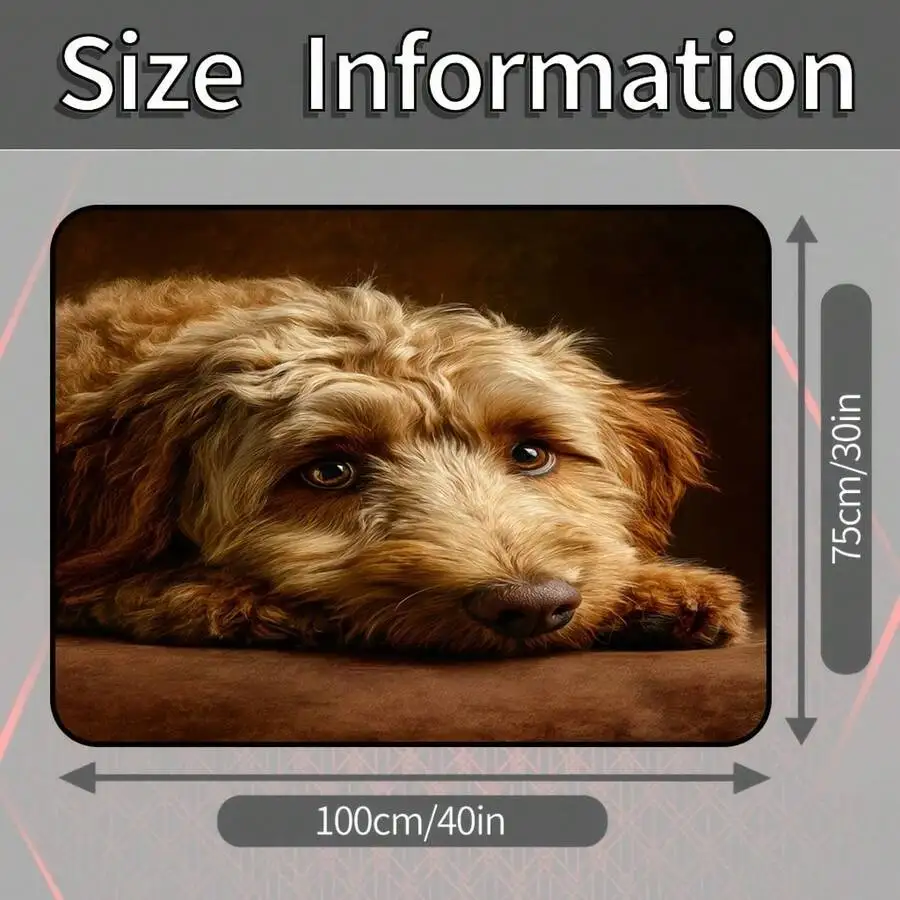 1pc Realistic Curly-Coated Dog + Car Trunk Mat, Stylish Printed Car Mat, Durable And Non-Slip, Suitable For Car, Truck, And SUV