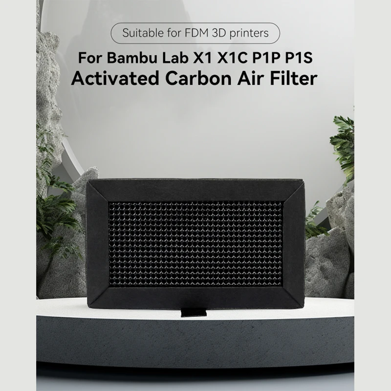 For Bambu Lab X1E X1C X1 P1P P1S 3D Printer Parts 1/10Pcs Activated Carbon Filter Air purifier Filter Replacement