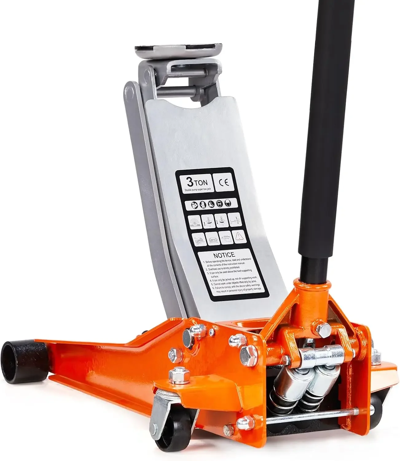 

Low Profile Floor Jack, Heavy Duty Jack with Dual Pistons Quick Lift Pump for Cars & SUVs, Lifting Range 2-19/20" to 20-1/10"