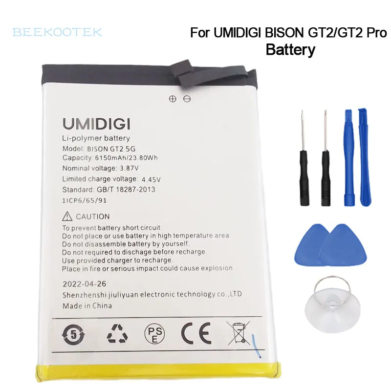 

NewOriginal UMIDIGI BISON GT2 Pro Battery Inner Built Chell Phone Battery Repair Accessories For UMIDIGI BISON GT2 Smart Phone