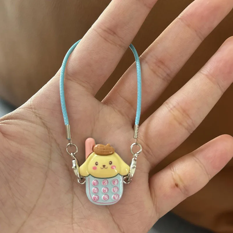 Modello Sanrio per telefono/cellulare in miniatura per mini smartphone per bambola 1/6 1/8 con cordino Accessori per bambole Labubu per bambole carine