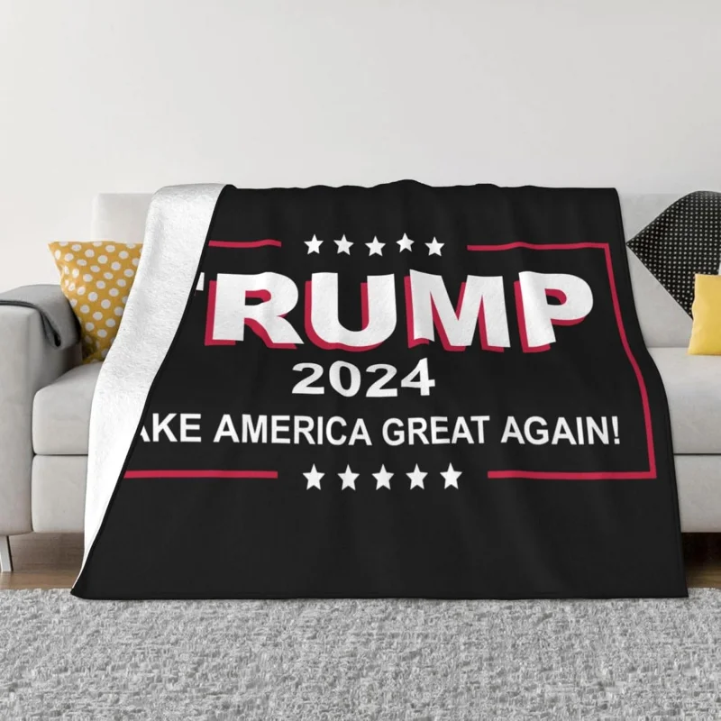 

Trump 2024 makes America great again with comfortable and lightweight blankets, sofa beds, travel mats, and blankets