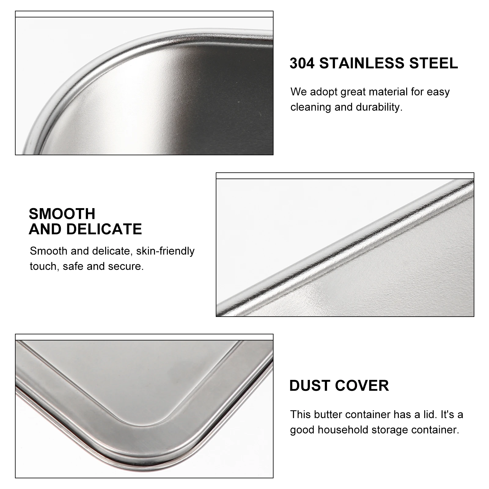 

Steel Food Butter Storage Box Storage Container with Butter Box Lid Kitchen Home Home Tableware Tableware Dishes