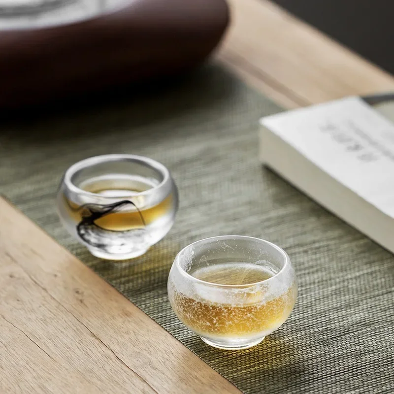 Glazed cup male master cup, jade porcelain crystal cup single cup