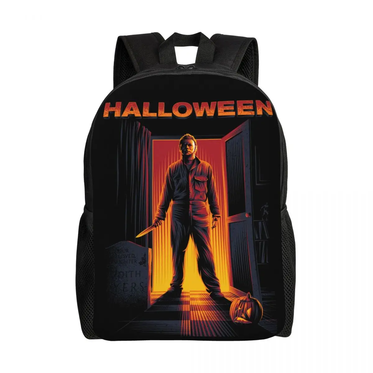 Halloween Horror Movie Travel Backpack Men Women School Computer Bookbag College Student Daypack Bags