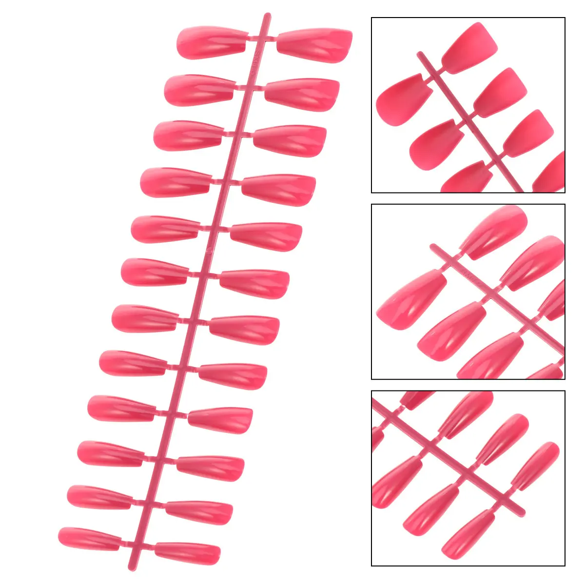 

Fake Nail Tips Solid Color False Nails Full Cover Comfort Fit For Wedding Nail Art Manicure Accessories Women Girls (Rosy)