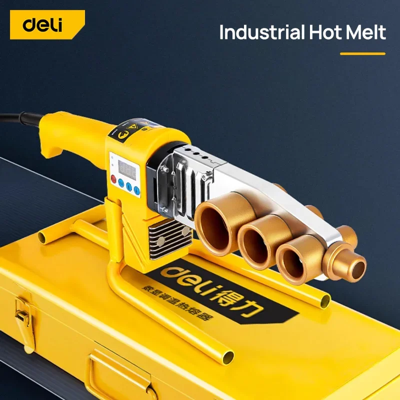 Deli Fuser PPR PE Soldering Iron Cordless Electric Pipe Welding Machine Plastic Tube PP Heating Hot Melt Tools For Makita