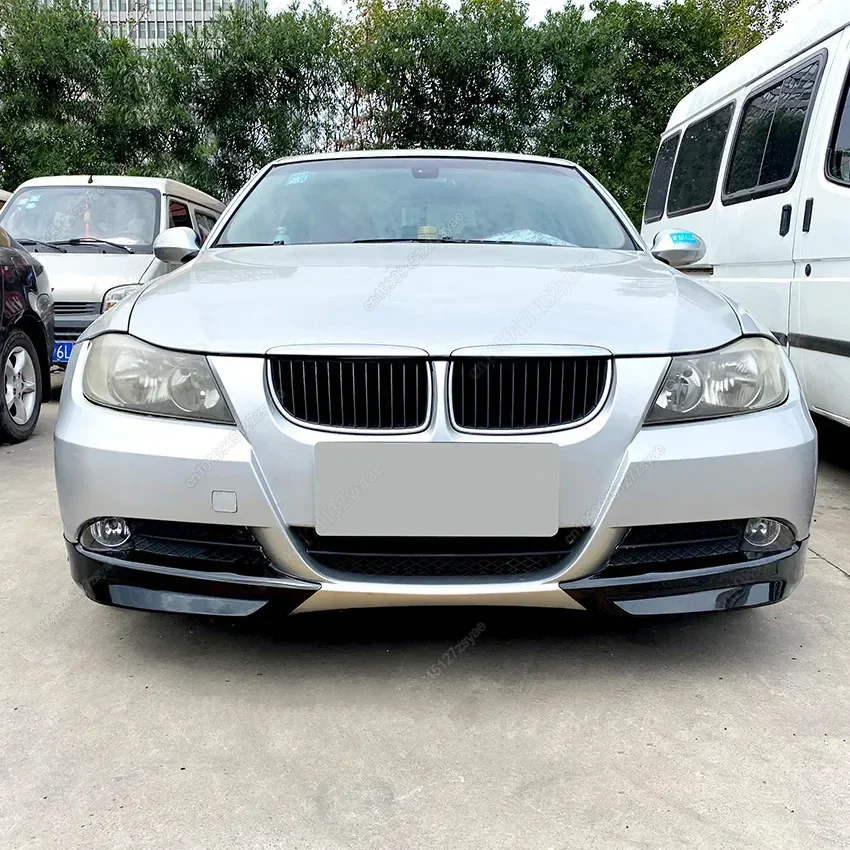 For BMW 3 Series 318i 320i 330i E90 E91 Pre-facelift 2005-2008 ABS Black Car Front Bumper Lip Splitter Diffuser Body Kit Spoiler - view 4