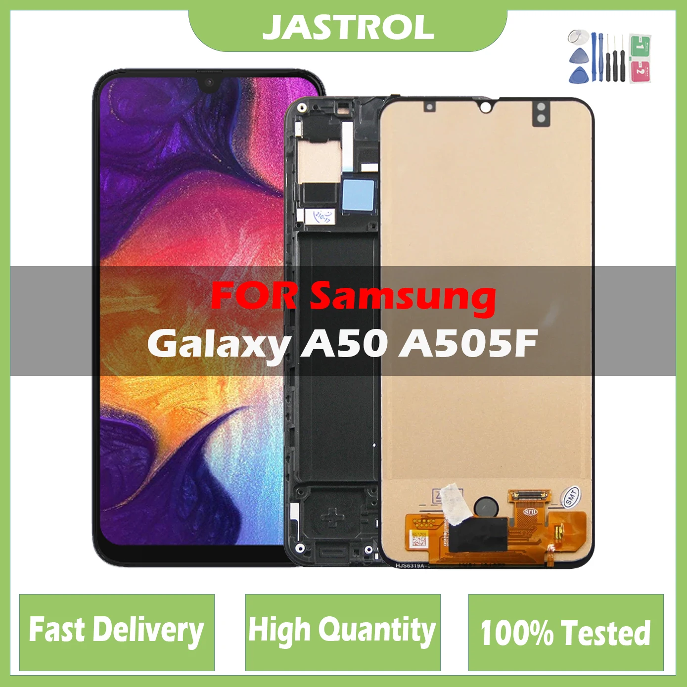 6.4'' Super AMOLED For Samsung Galaxy A50 SM-A505FN/DS A505 LCD Display Touch Screen Digitizer With Frame For Samsung A50 lcd