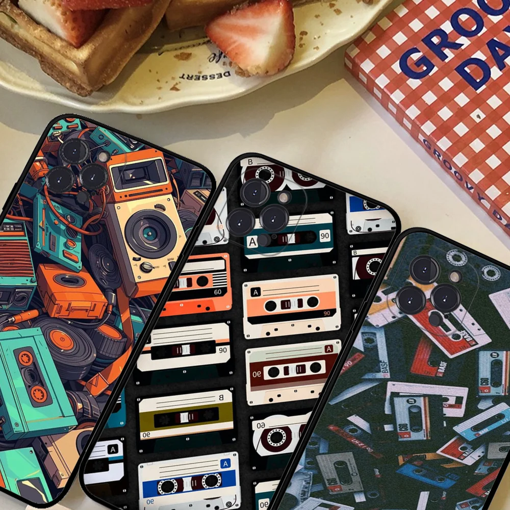 

Cassette Tape Retro Style Phone Case For IPhone 16 15 8 7 6 6S Plus X SE XR XS 14 11 12 13 Mini Pro Max Mobile Case