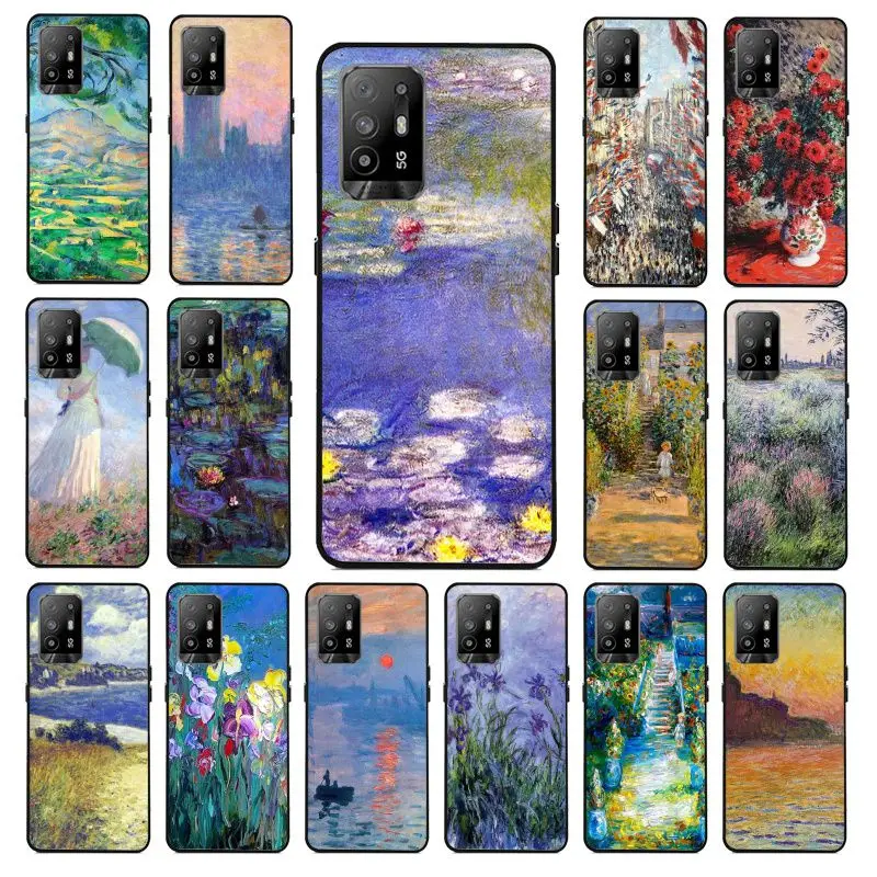 funda Claude Monet Impressionism Painter Phone cover For OPPO A74 A78 A94 A98 A54 A72 5G A57 A96 A53S 4G A9 A73 A53 2020 Cases