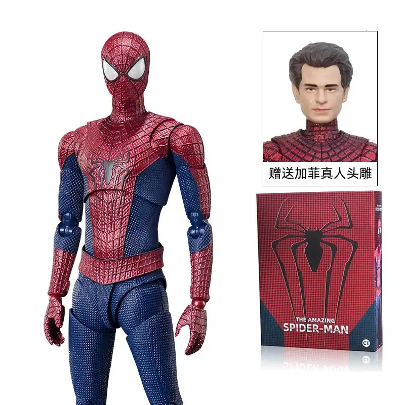 Ct Shf هدية الرجل العنكبوت المذهلة أندرو غارفيلد رئيس النحت المنقولة 6 بوصة الشكل لعبة أطفال هدية الكريسماس #1