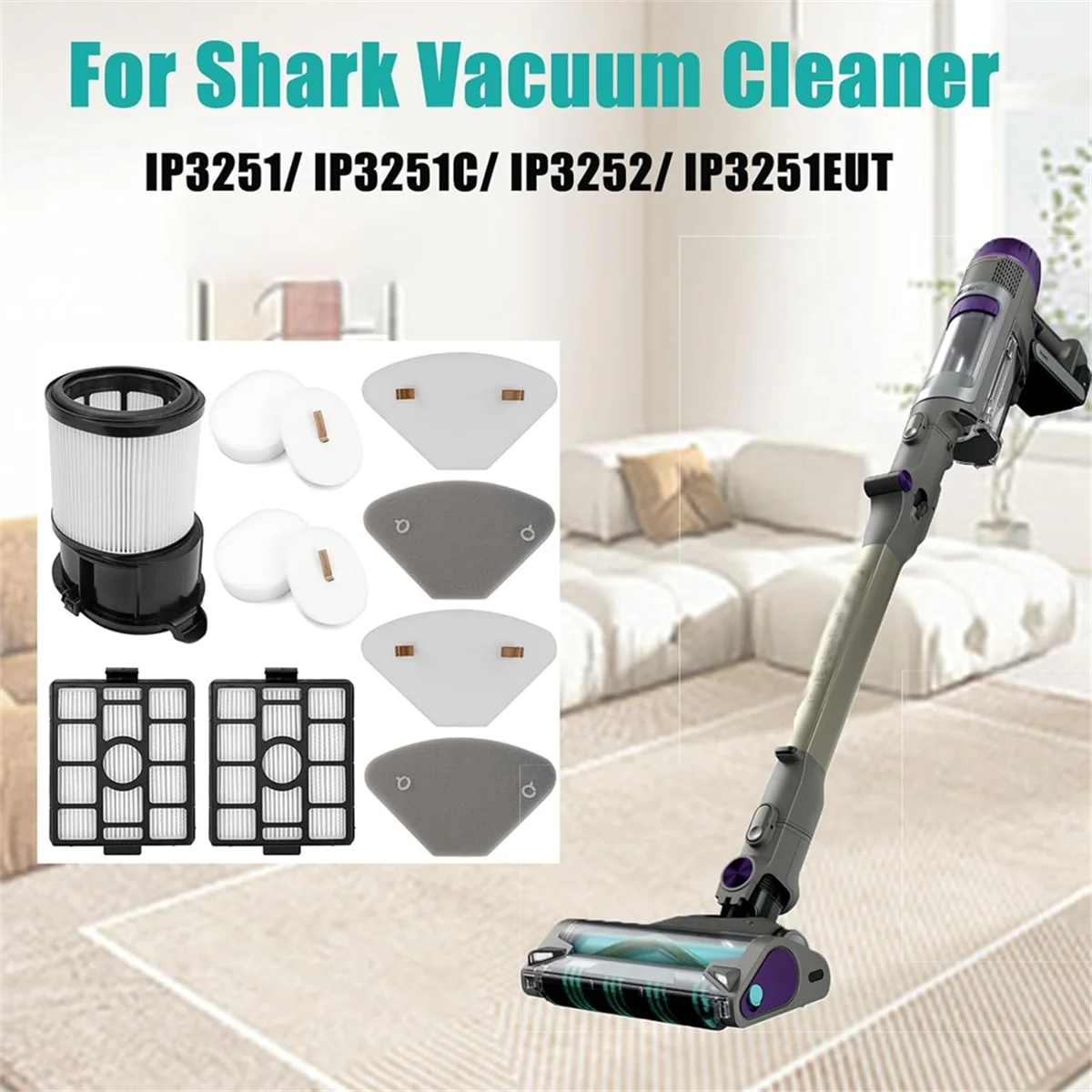 เปลี่ยนสําหรับ Shark IP3251/IP3251C/IP3252/IP3251EUT เครื่องดูดฝุ่นและกรองผ้าฝ้ายฐานสถานีกรอง