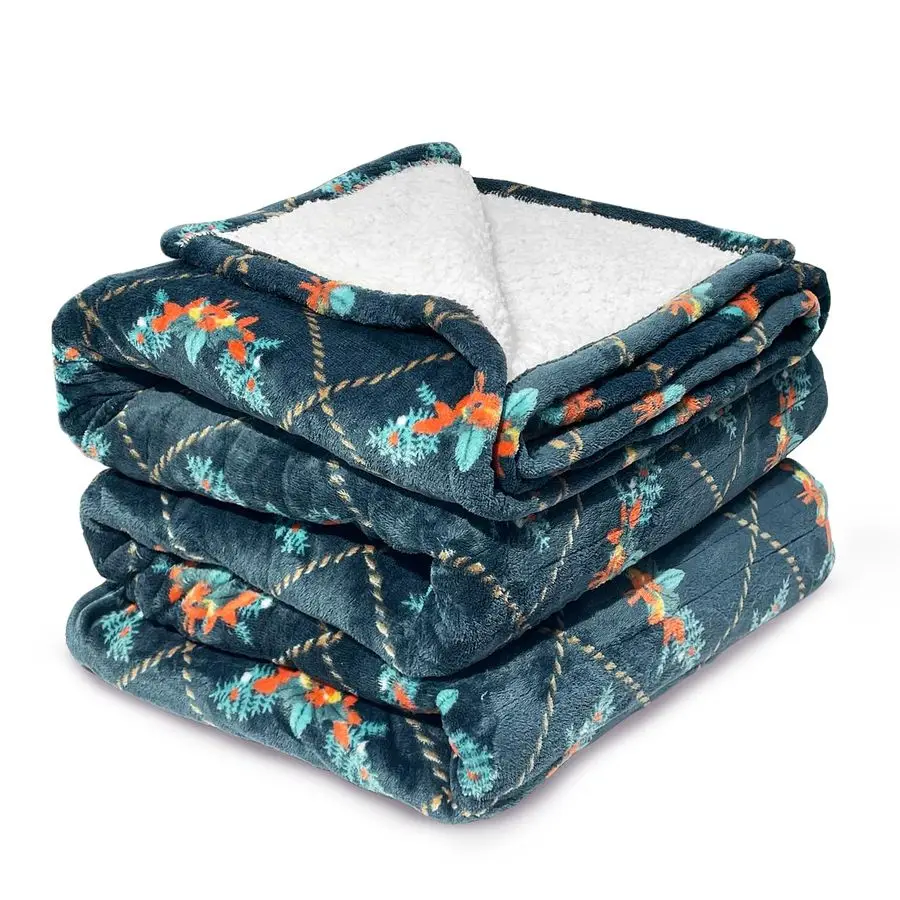 

Heated Electric Blanket Full Size Soft Cozy Flannel Sherpa Electric Throw Blanket with 10 Heating Levels amp 8 Hours Adjustable