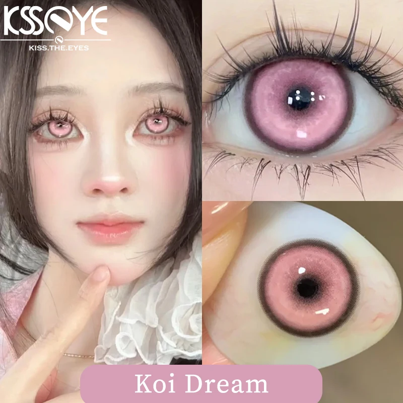 KSSEYE 1 Pair New Kio Style Color Contact Lenses with Diopter Myopia Eyes Halloween Cosplay Contacts Lens  Makeup Yearly