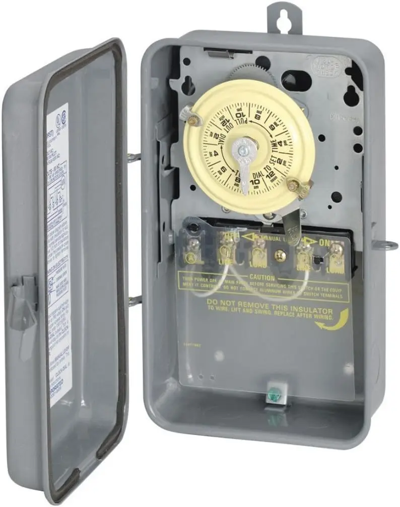 T104R 208-277-Volt DPST 24 Hour Mechanical Time Switch with Outdoor Case