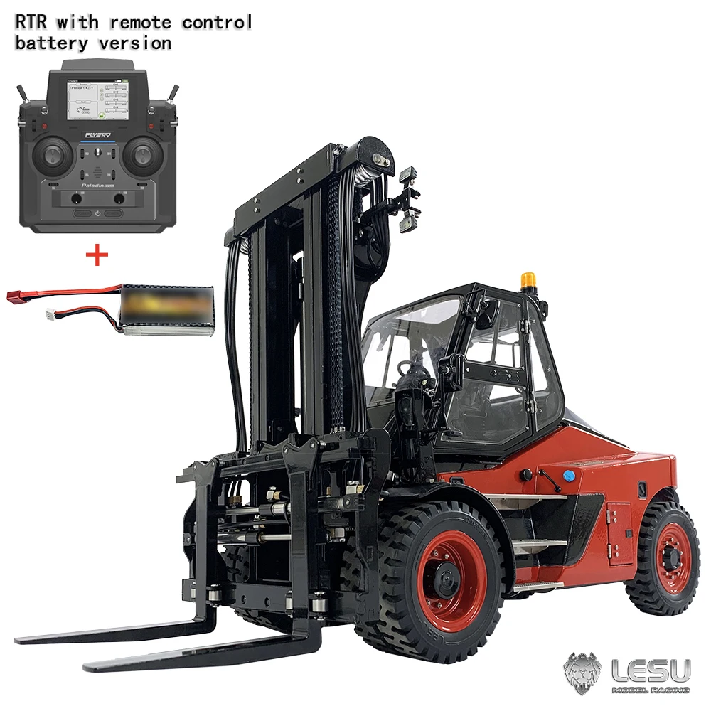 LESU 1/14 RC Hydraulic Forklift Aoue-LD160S RTR Metal Model W/ Receiver Wheeled Car PL18EVLite Radio Control Toy For Boy Th22568