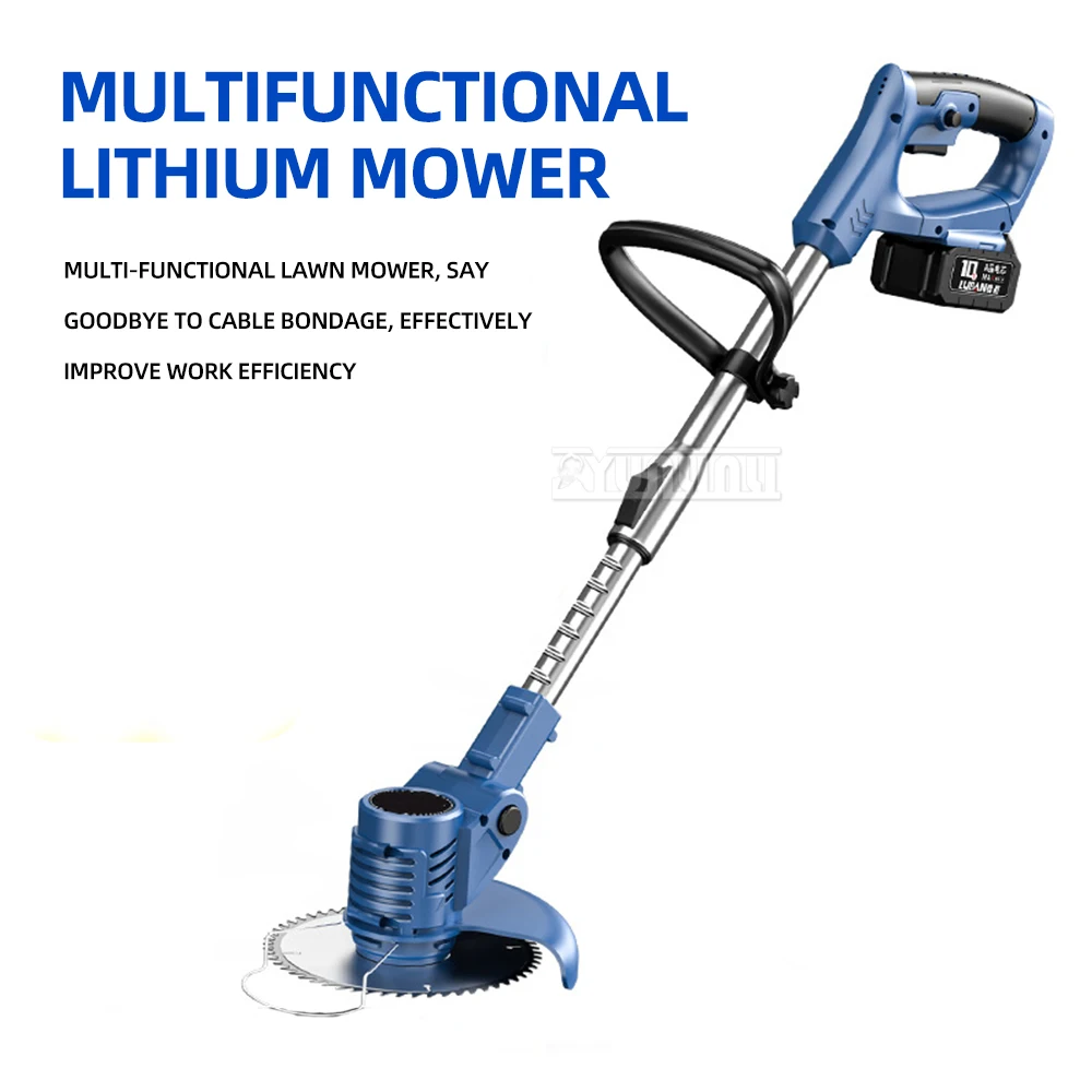 

21V Electric Lawn Mower Household Garden Lawnmower 10000rpm Mowing grass/Shrubs/Gardens Lawn Mower Plant Pruning