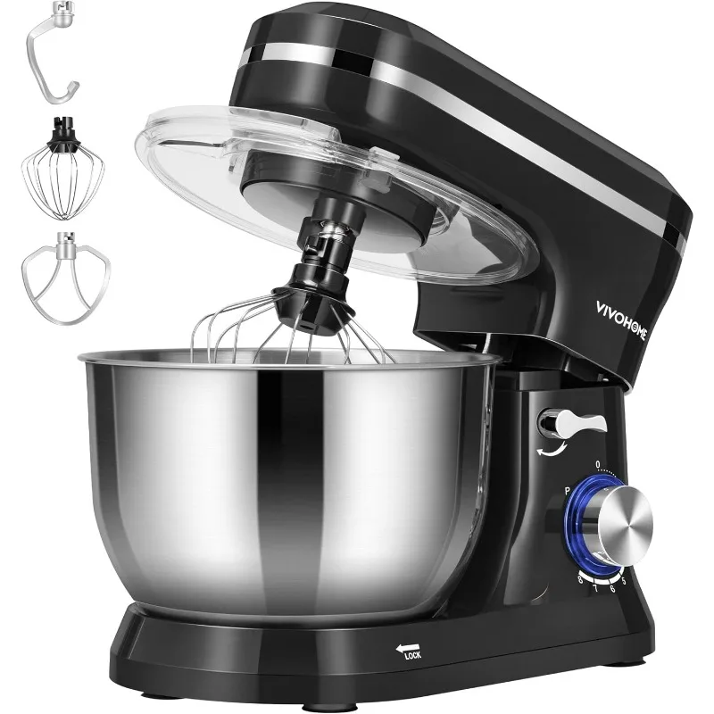 

4.75 Quart Stand Mixer, 8 Speed Kitchen Electric Food Mixer, Household Stand Mixer for Baking, Bread with Beater, Dough Hook