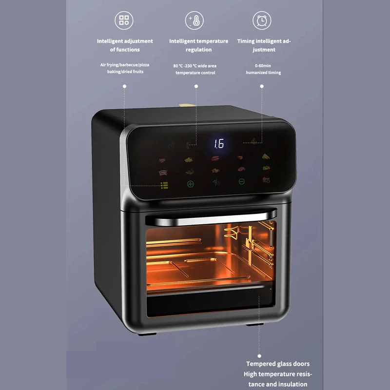 New Visual Air Fryer Oven Household 15L/20L Large Capacity Kitchen Appliance Freidora Sin Aceite 15 Litros