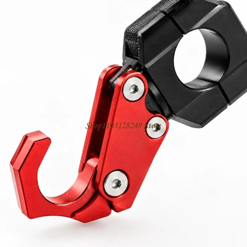 N5KD Handlebar Mounted Motorcycle Hook for Backpacks, Bags, and Helmets