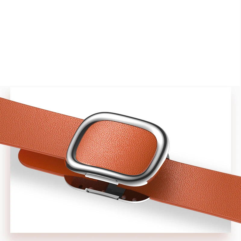 Modern buckle strap For Apple Watch band 44mm 40mm 45mm 41mmm 49mm correa Leather bracelet iwatch series 3 6 SE 8 5 7 9 ultra 2