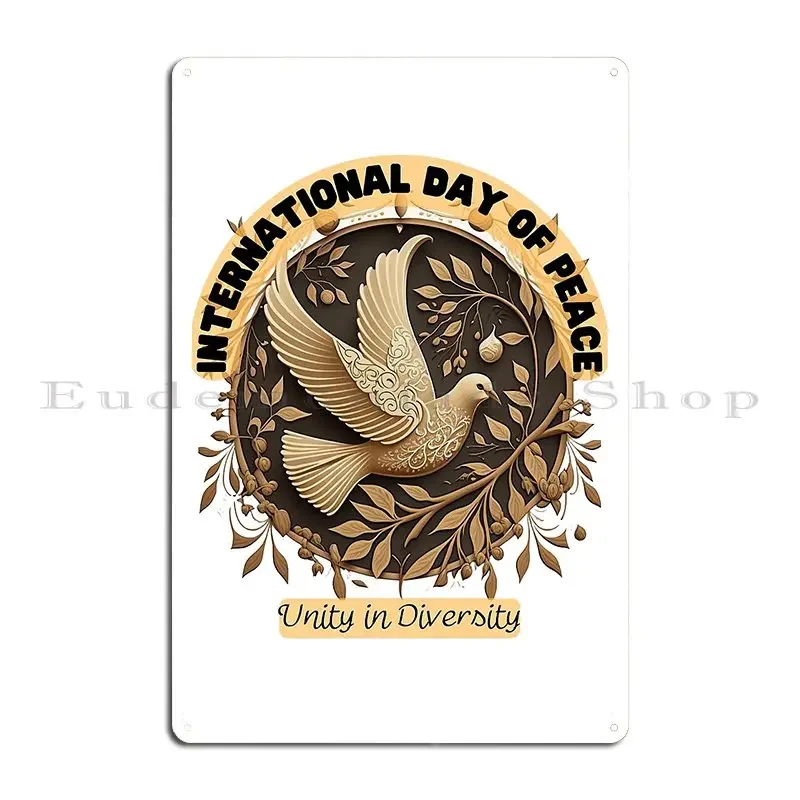 International Day Of Peace Metal Plaque Poster Funny Designing Cinema Print Cinema Tin Sign Poster