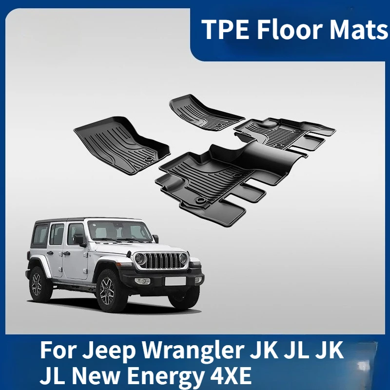 

for Jeep Wrangler JK JL JK JL New Energy 4XE OEM Full-Enclosure TPE Floor Mats