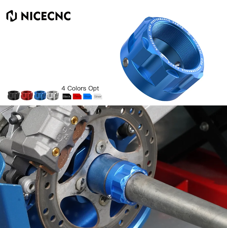 

NICECNC ATV Rear Axle Nut For Yamaha Raptor 700 2006-2024 Raptor 700R 2009-2024 YFZ450 2007-2013 Billet Aluminum