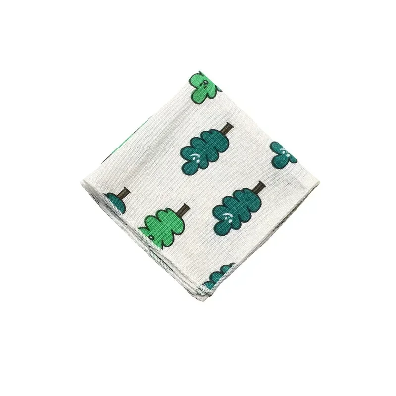 Cotton Handkerchiefs Woven Colorful Printing Flower Plaid Mens Casual Streak Square Pockets Handkerchief Towels