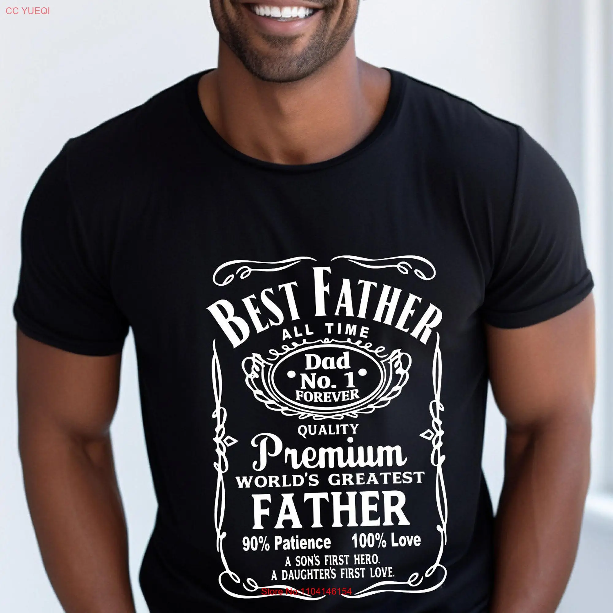 Best Father All Time T Shirt Happy father's day For Friend dad Quality Premium World's Greatest long or short sleeves