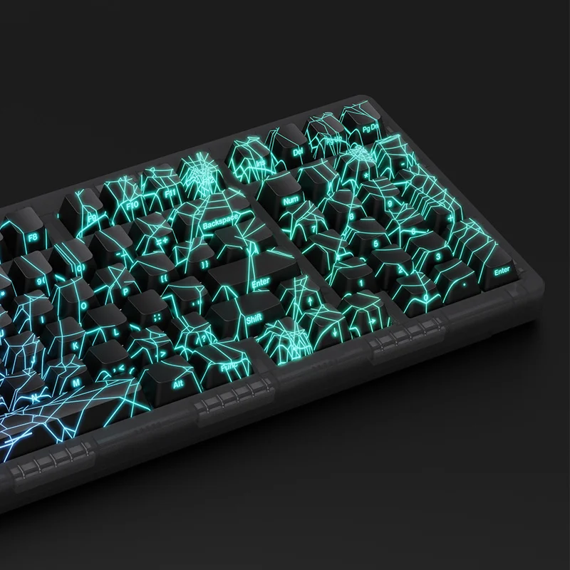 Zuohe Zh 980 クモの巣メカニカルキーボード Geming ワイヤレス 2.4 グラム Bluetooth カスタムオフィス Hifi ミュートスパイダーウェブキーボード