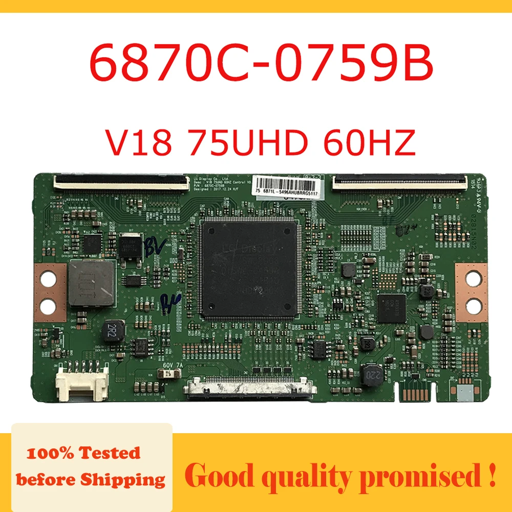 

6870C-0759B V18 75UHD 60HZ T-con Board 6870C Tcom Board 6870C 0759B Placa Tv T-con Board TV T Con Board 6870C0759B