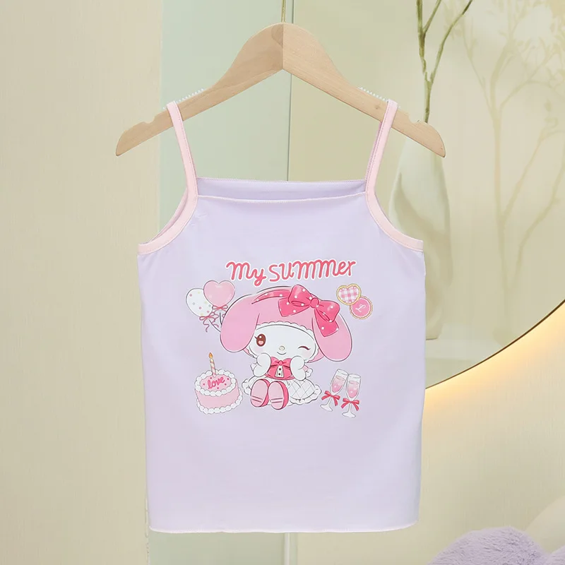 Sanrio Summer Girls New Style Vest Suspender Home Clothes Fashion Casual Thin Cute Versatile Cartoon My Melody Girl Gift