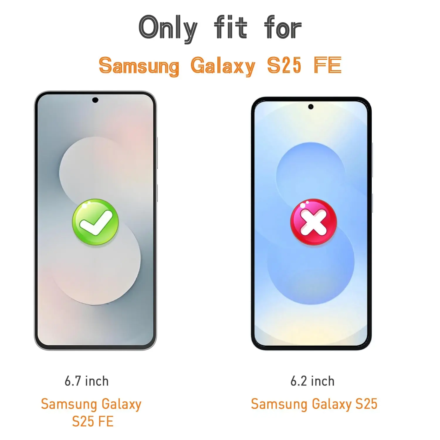 Displayschutzfolie für Samsung Galaxy S25 FE FANS EDITION, gehärtetes Glas, HD 9H, transparent, klar, kratzfest, freundlich – Detail 2