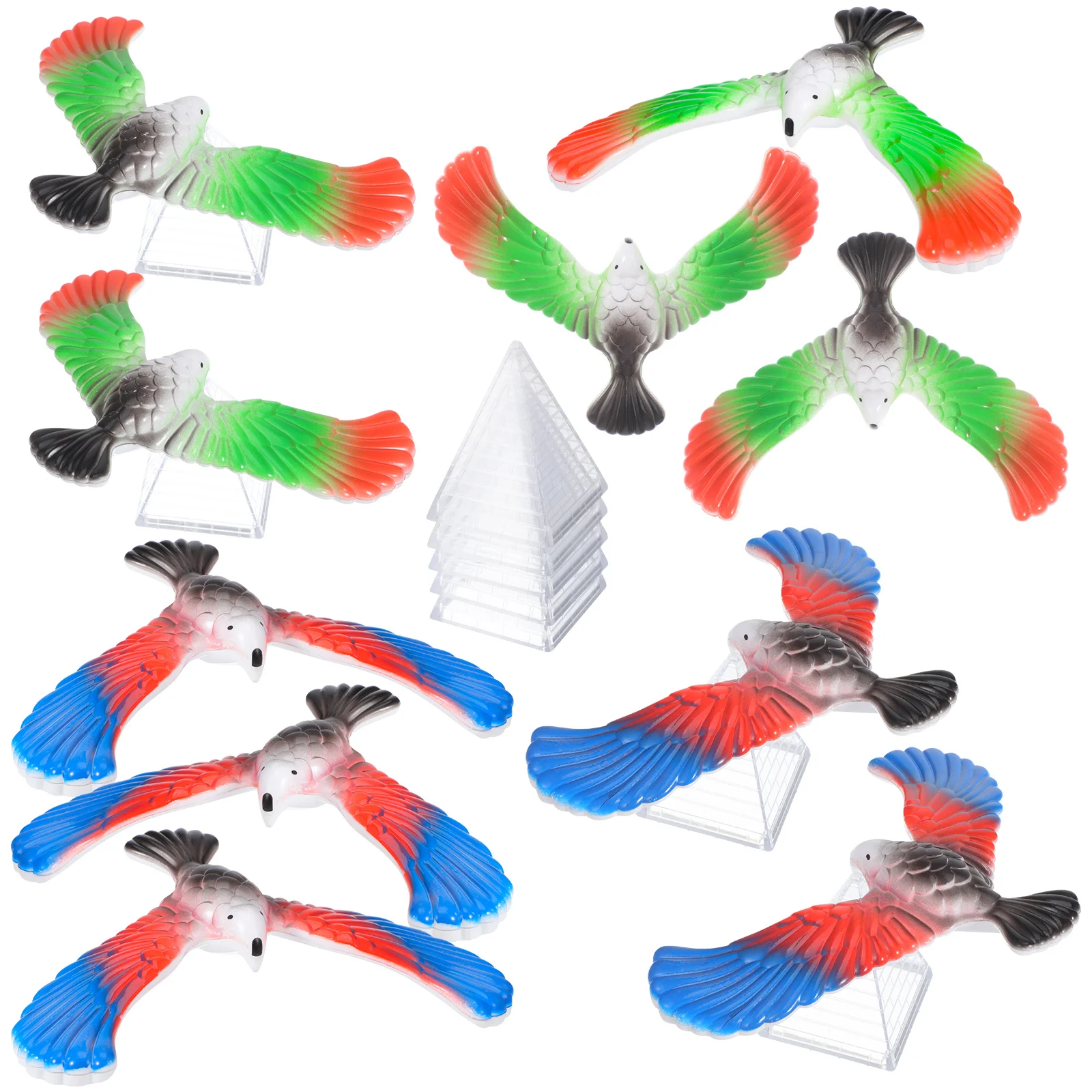 10Pcs Balance Eagle Gravity Birds for Finger Educational Science Teaching Kids Party Favors Birthday Rewards Balancing Bird