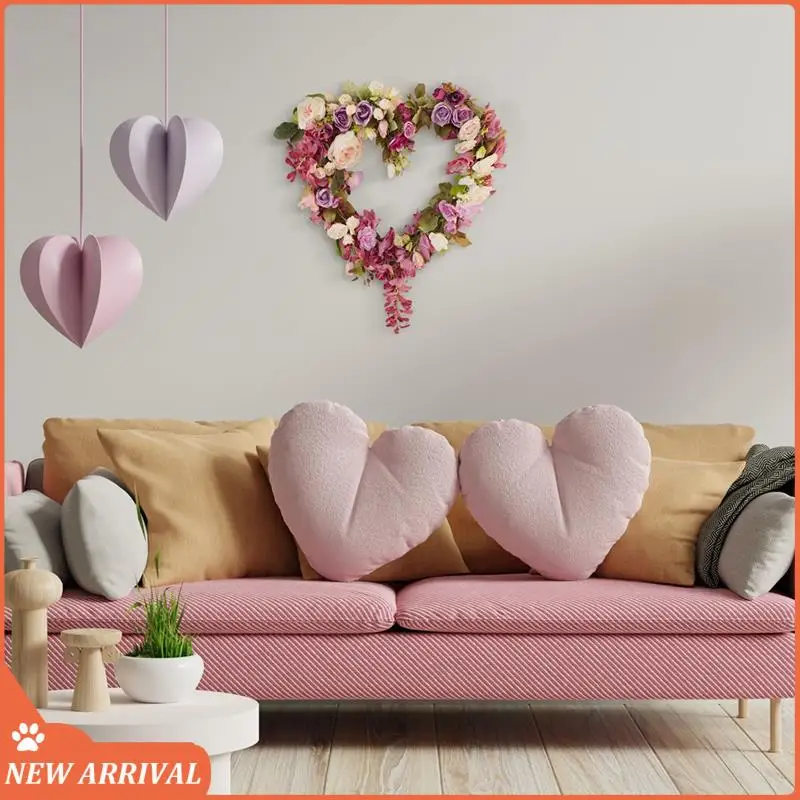 Emption!4 Pack Heart Metal Wreaths 12 Inch Heart-Shaped Wire Wreaths Frame For Home Wedding Valentine's Day DIY Crafts