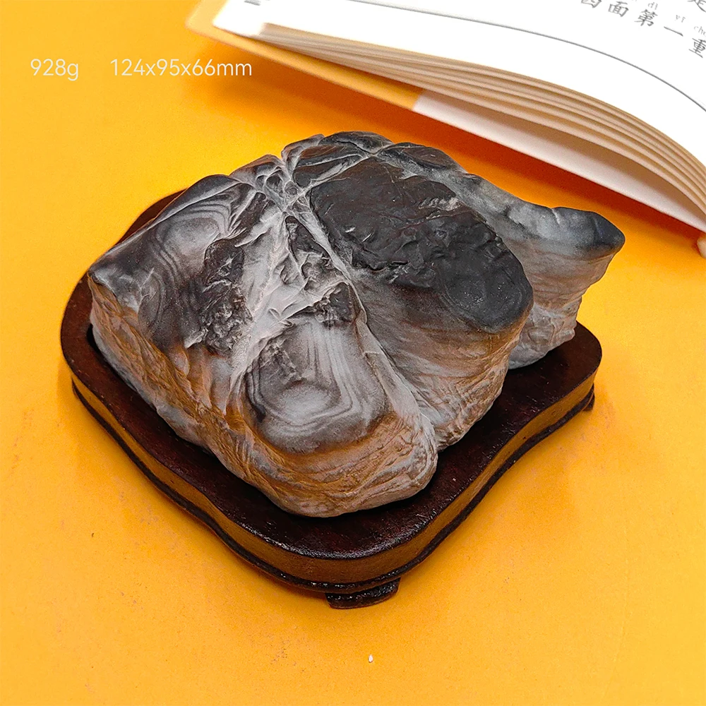 Natural Suiseki Black Mountain Rock Decorative Rough Mineral Stone for Home Office Zen Garden Decor Piedra Decorativa