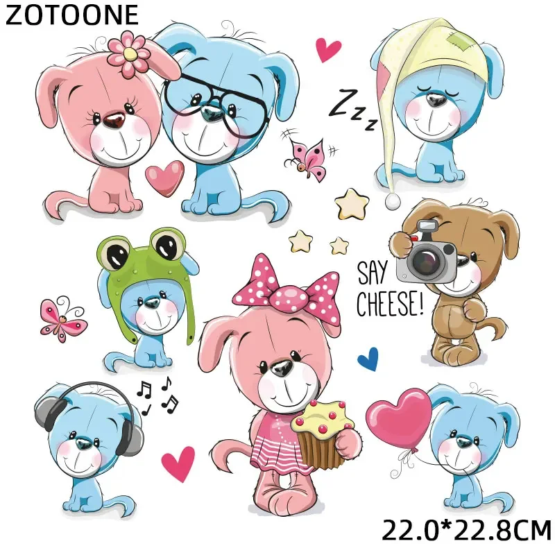 ZOTOONE Cartoon combination Animal stickers for iron transfer clothes DIY accessory t-shirt dresses washable heat transfer H