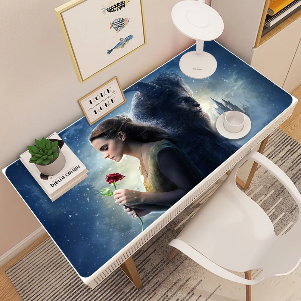 Imagem -06 - Disney Beauty And The Beast Mousepad Tapete Grande do Teclado Tapete Gamer Desktop Tapete pc Mouse 90x40cm