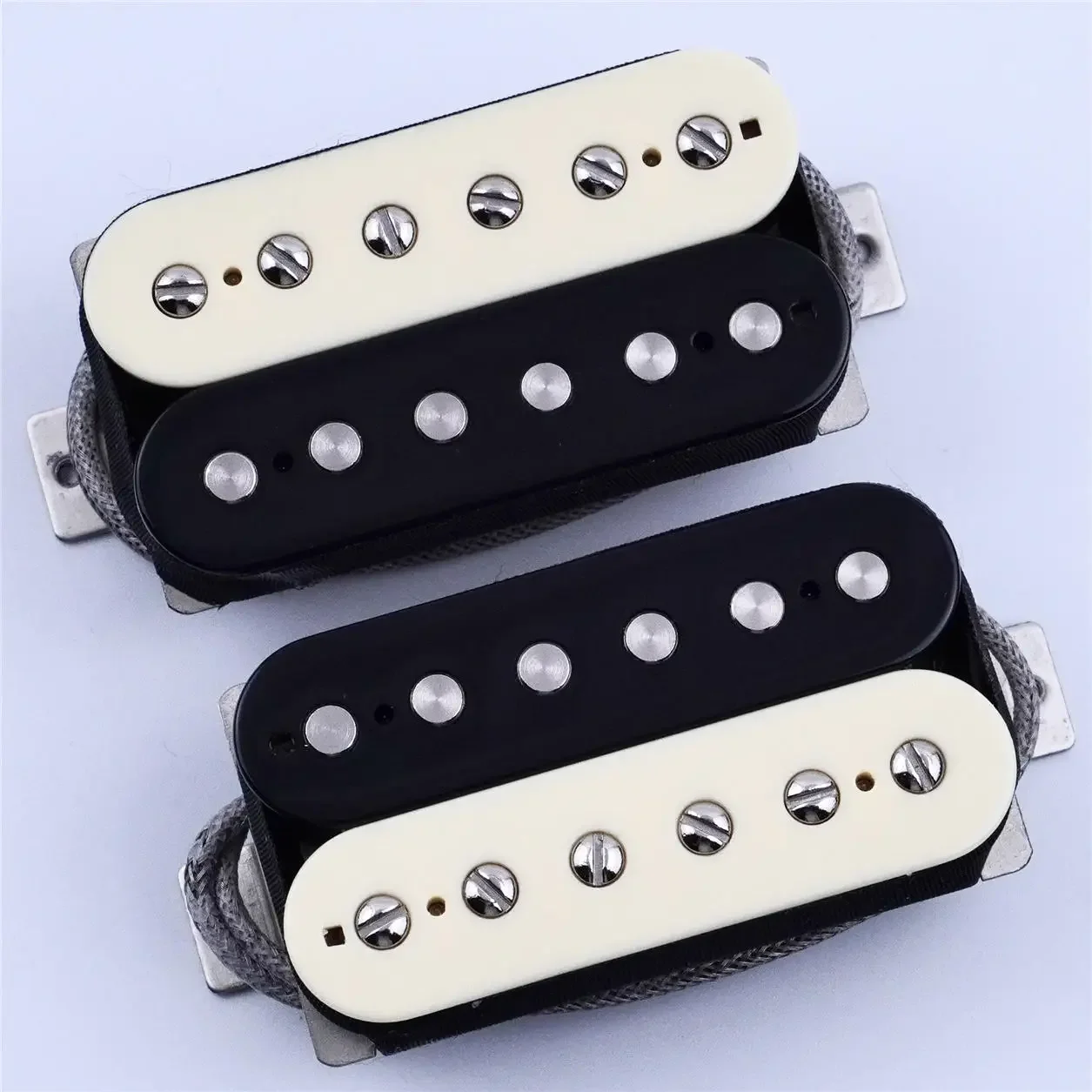 GIB BB1 BB2 Alnico 2 classic 57+ Zebra Guitar Humbucker Pickups Bridge& Neck For Gibson Les paul LP Guitar Chrome