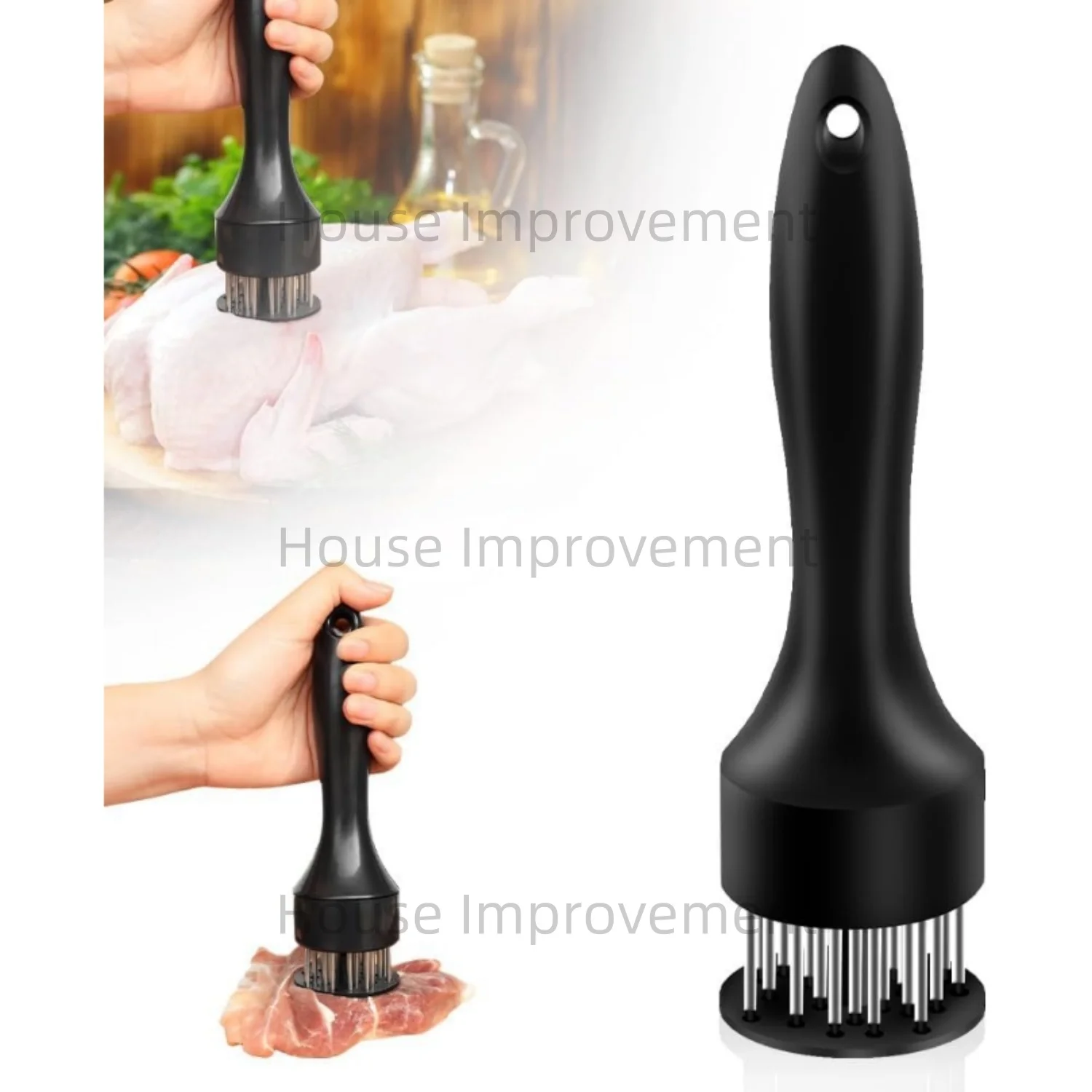 

Stainless Steel Meat Tenderizer Kitchen Gadgets with 16 Stainless Steel Ultra Sharp Needle Blades for Chicken Steak Beef BBQ
