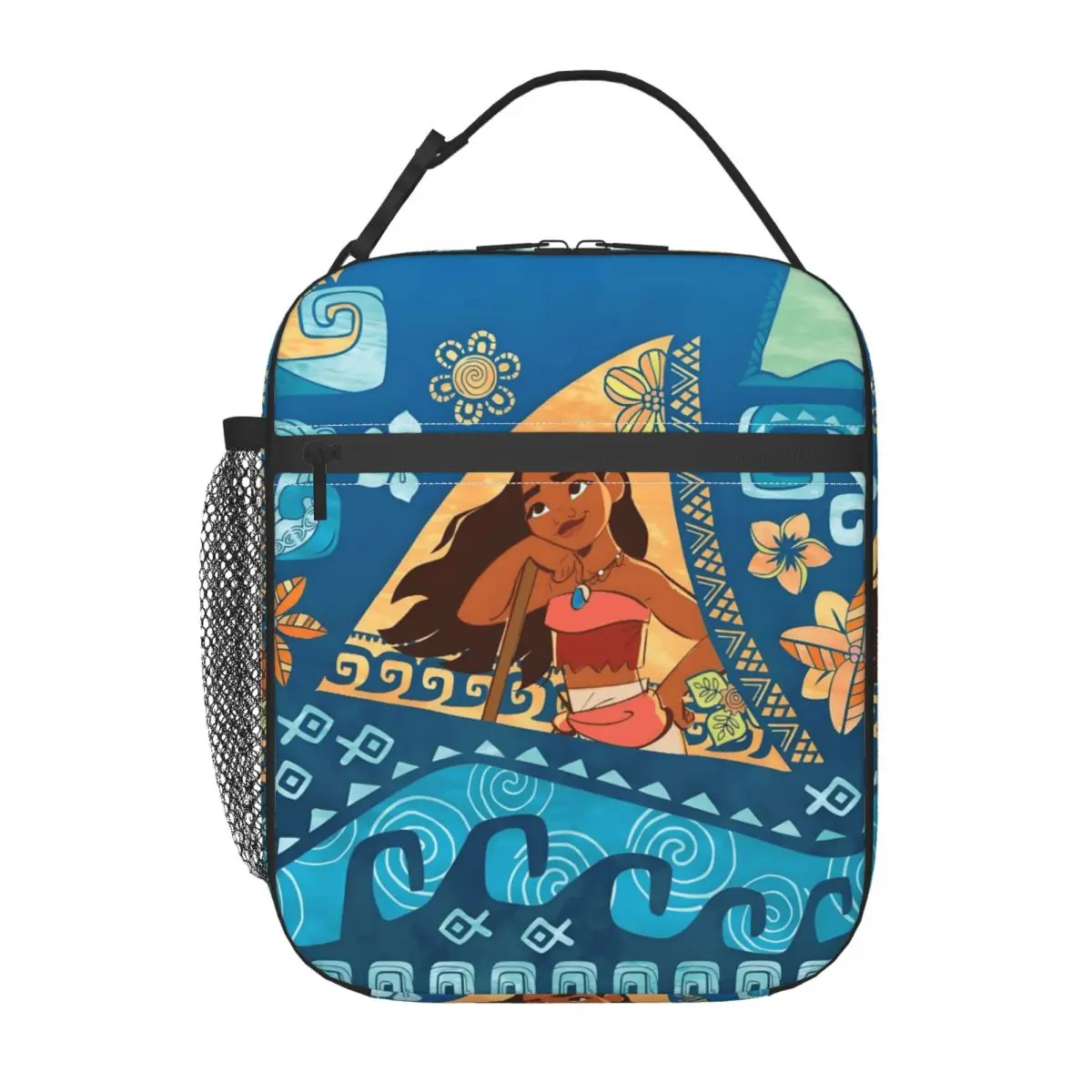 Моана принцесса портативные ланч-боксы мультфильм аниме графический принт термохолодильник пищевая изолированная сумка для обеда дети школьники