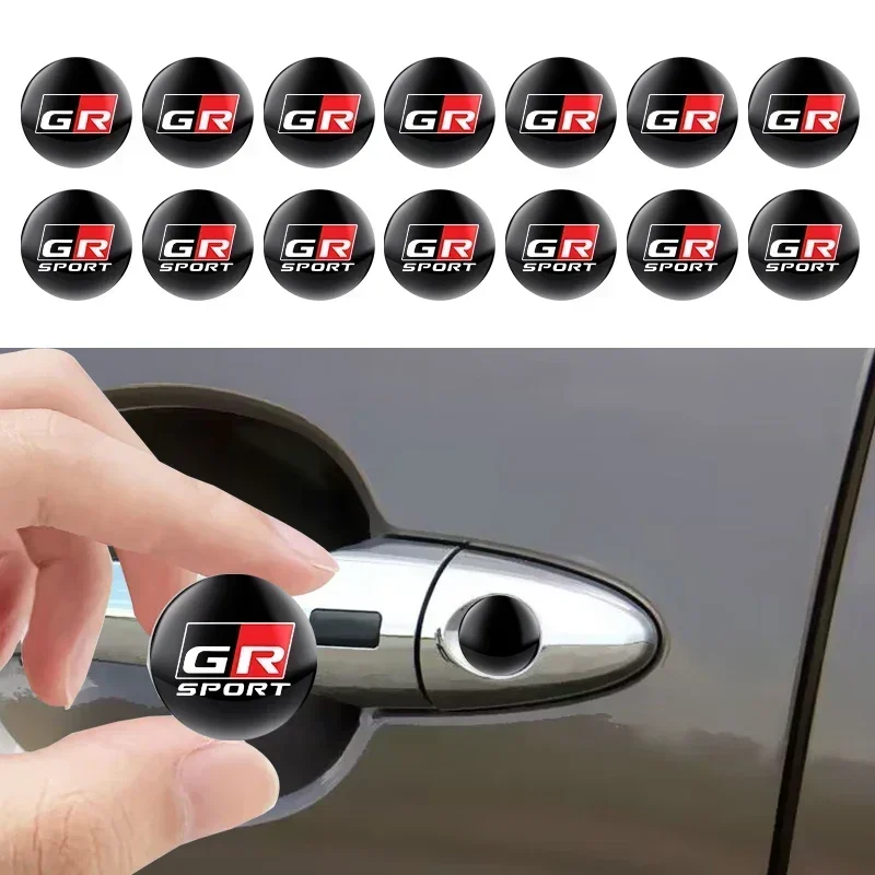 2/5/10Pcs Car styling Lock Keyhole Stickers Decoration Protection For Toyota GR Sport Yaris Corolla Hilux Supra C-HR Accessories