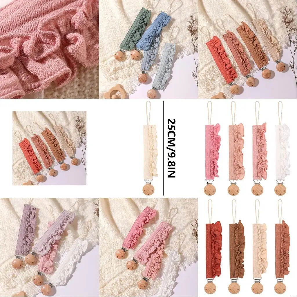 

4PCS Toddler Baby Pacifier Clip Chain Newborns Teether Strap Nipple Soothing Toy Pacifier Lanyard Belt for Infants L8RB