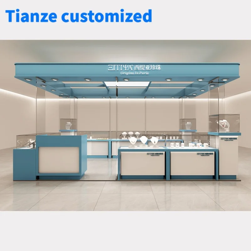 

[Customized]3*high quality jewelry kiosk jewely shop kiosk glass kiosk design