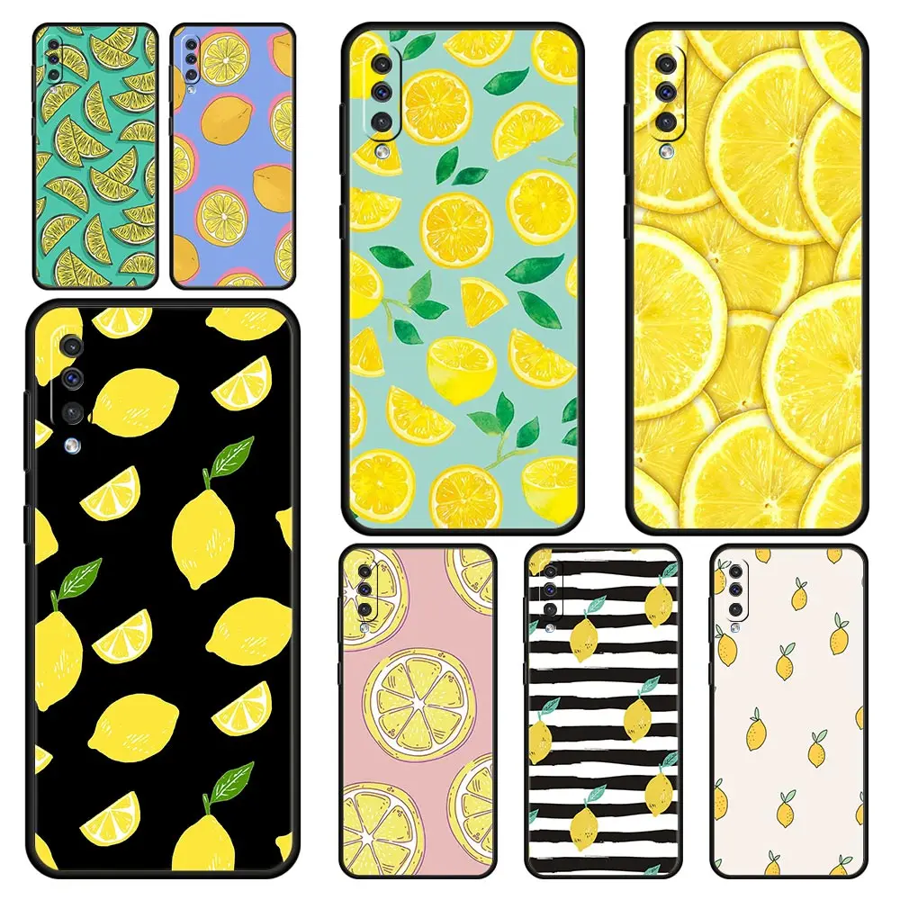 Mediterranean Lemon Phone Case For Samsung Galaxy A52 A50 A70 A10 A30 A40 A20S A20E A02S A12 A22 A72 A32 5G A04s Silicone Cover