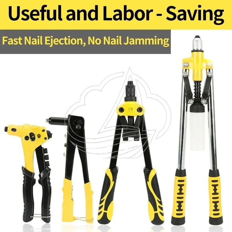 Manual Double Handle Rivet Gun Labor-Saving Blind Riveter for Wall & Wood Board Fixing